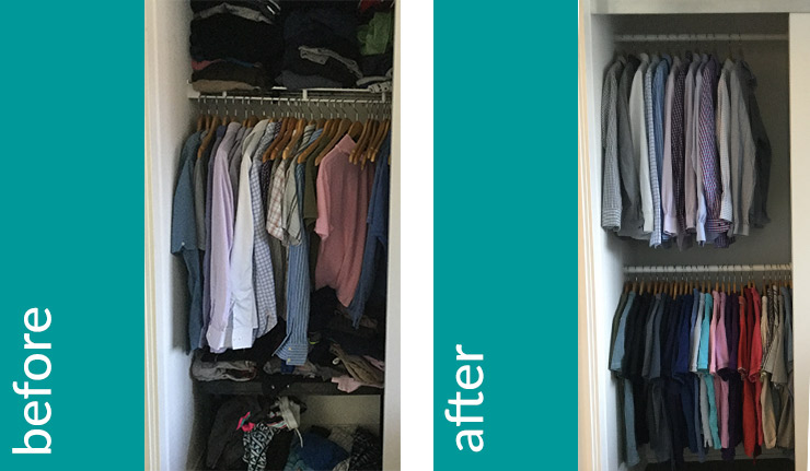 Before and After Closet