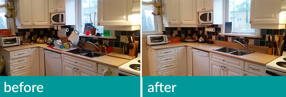 Before and After kitchen